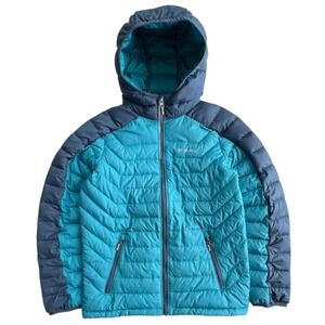 Columbia Youth Large 14/16 Delta Ridge Omni-Heat Puffer Jacket Teal Blue Coat